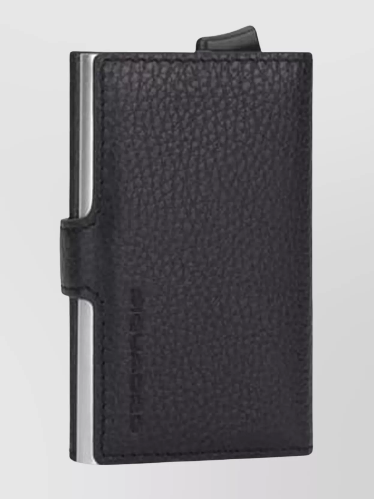 Piquadro Compact Metal And Leather Cardholder