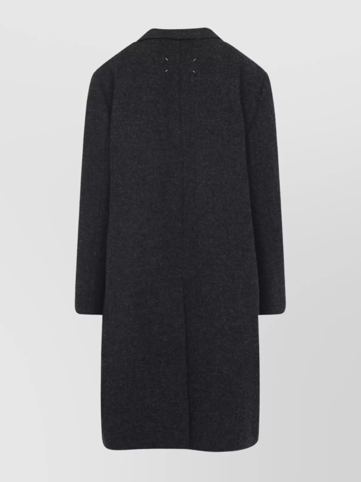Maison Margiela Tailored Coat With Notched Lapel And Back Vent In Black