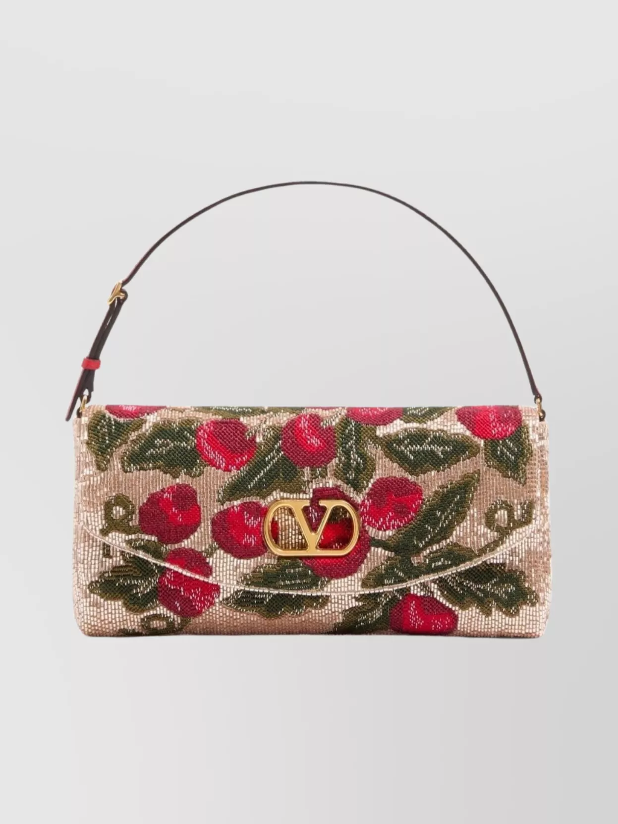 Valentino Garavani Beaded floral embroidered top handle bag | The