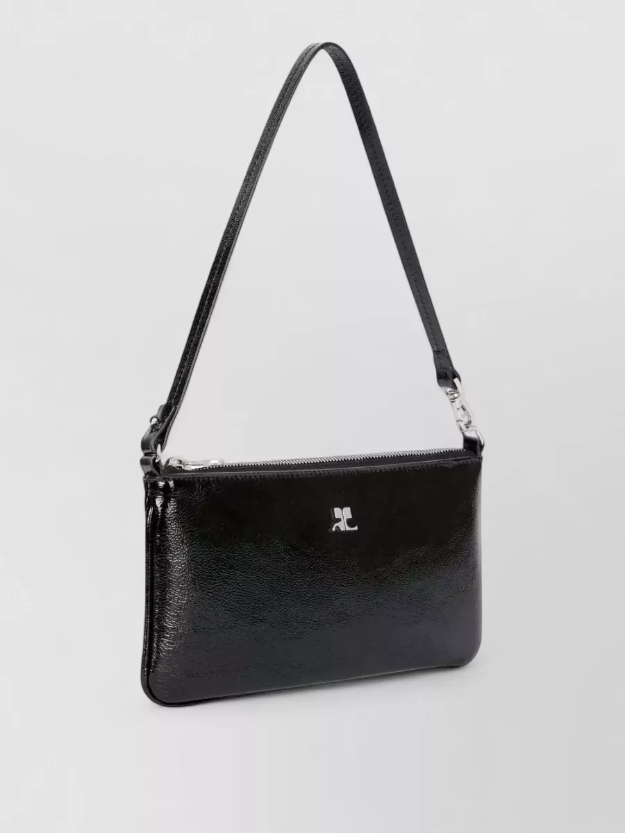 Courrèges Très Courrèges Varnished Leather Shoulder Bag