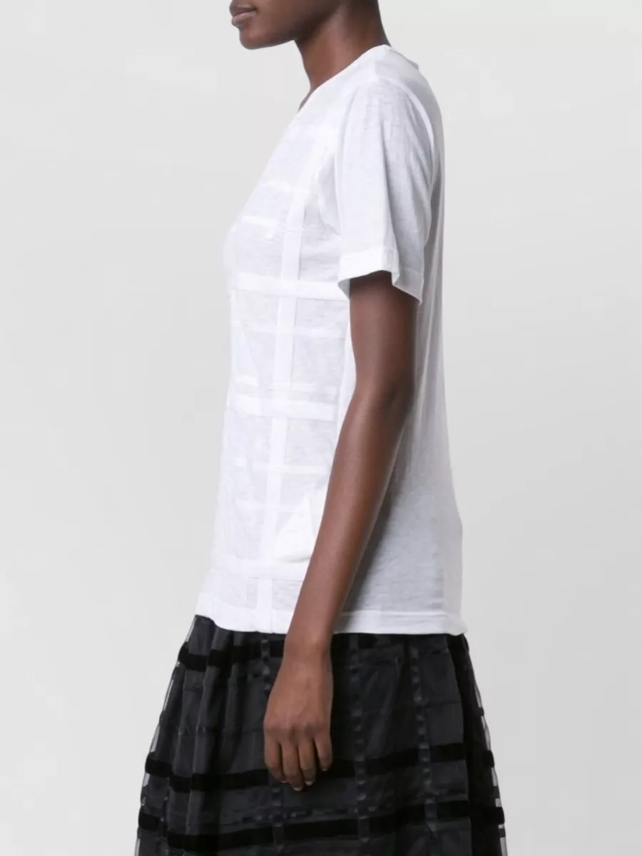Comme Comme Cotton Ribbon Appliqué T-Shirt