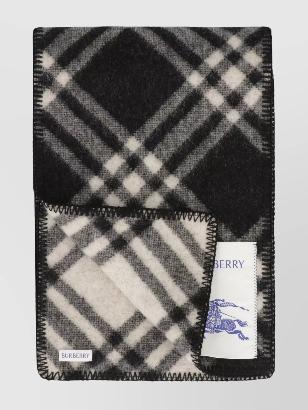 Burberry wool check scarf