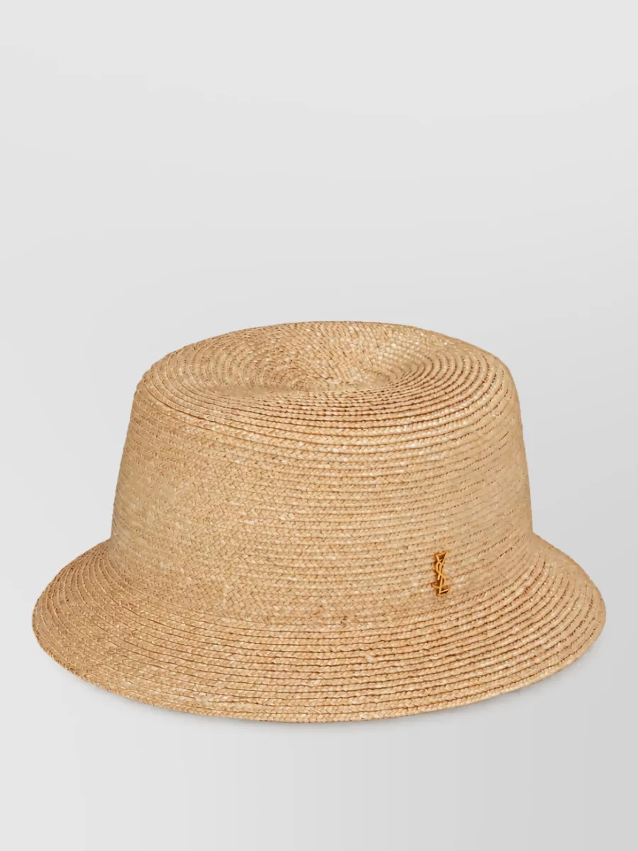 Saint Laurent straw fedora hat