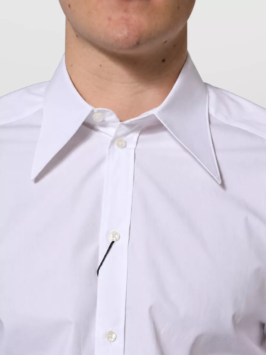 Dolce&Gabbana Silk Cotton Long-Sleeve Polo Shirt