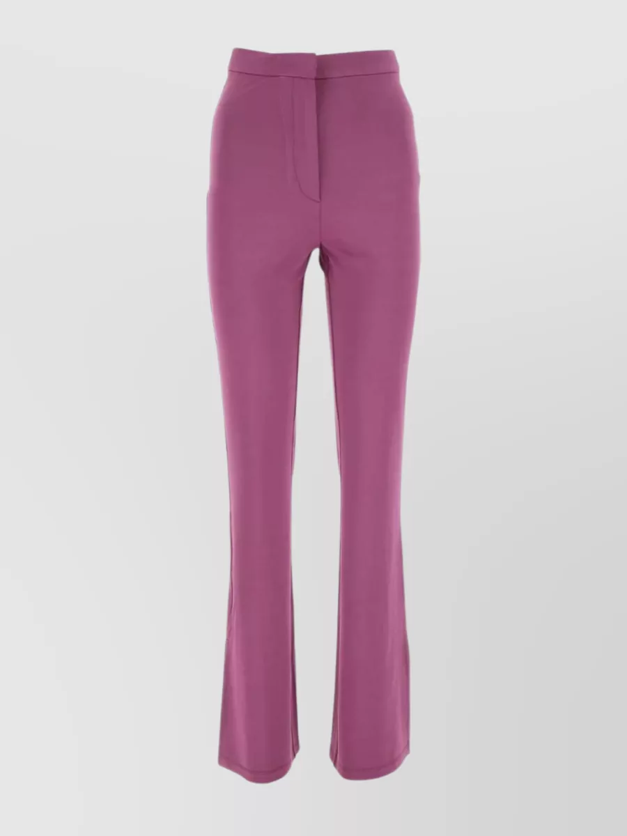 Shop Remain Flare Waistband Viscose Pant In Purple