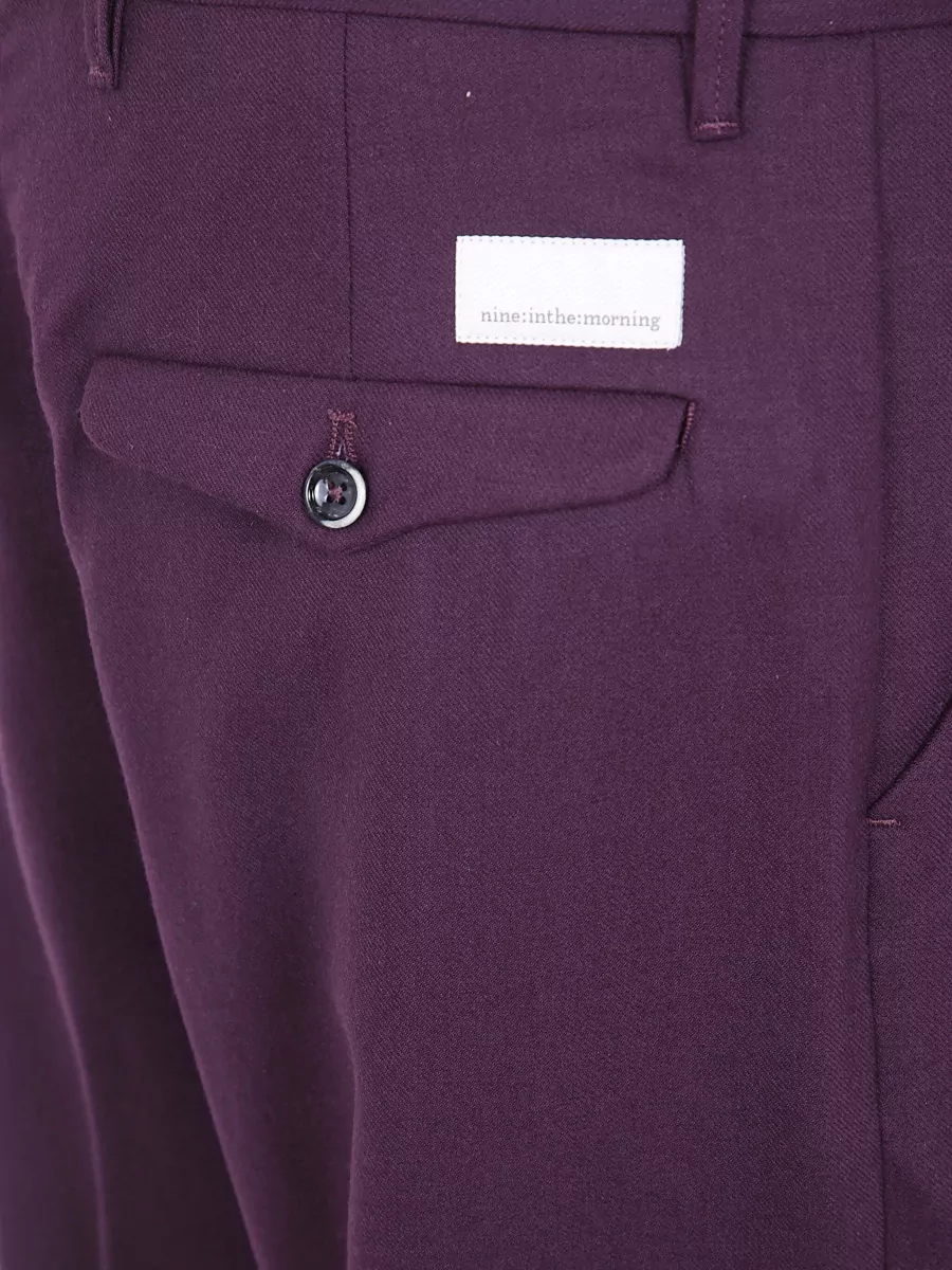 Nine In The Morning Wool Wide Leg Tailored Trousers