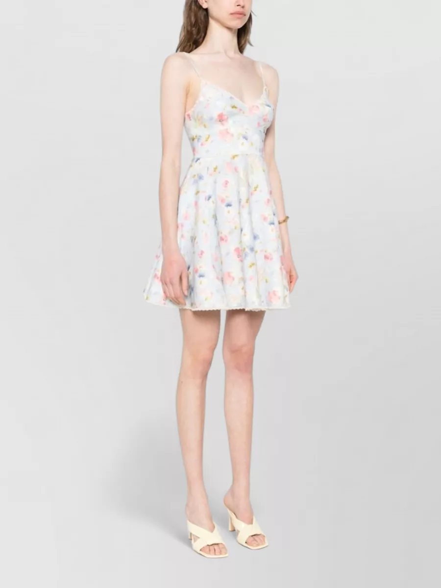 Zimmermann Linen V-Neck Mini Dress