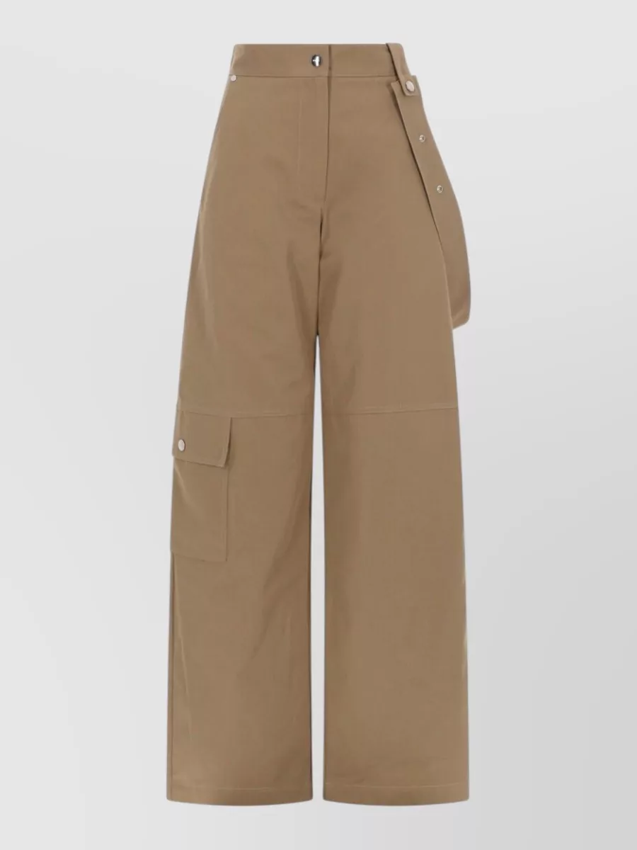 MSGM cotton regular-fit wide-leg trousers