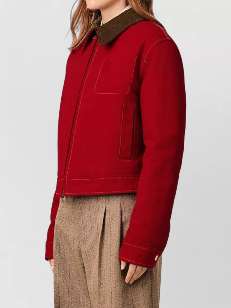 Ami Paris Denim Single-Breasted Jacket