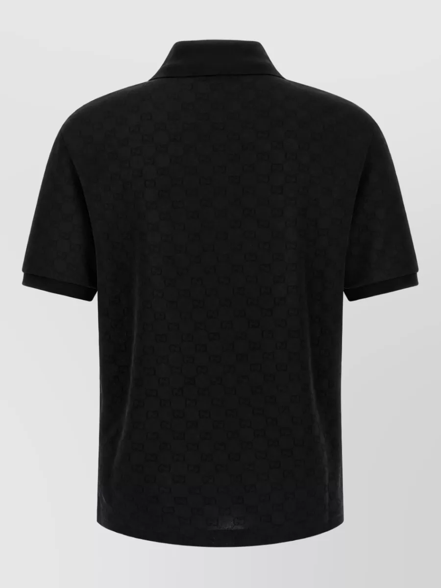 Gucci Jersey Gg Logo-Pattern Polo Shirt