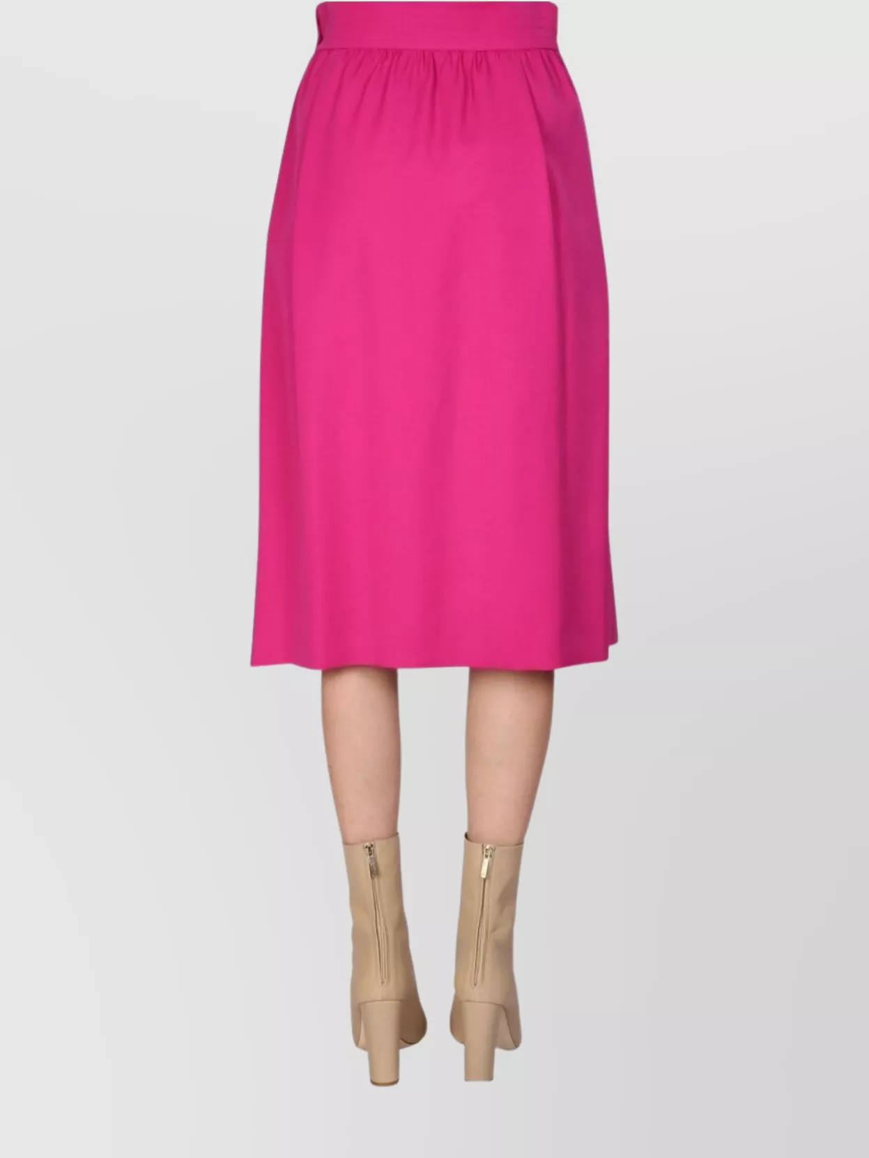 Moschino Pleated Midi Skirt Button Detail