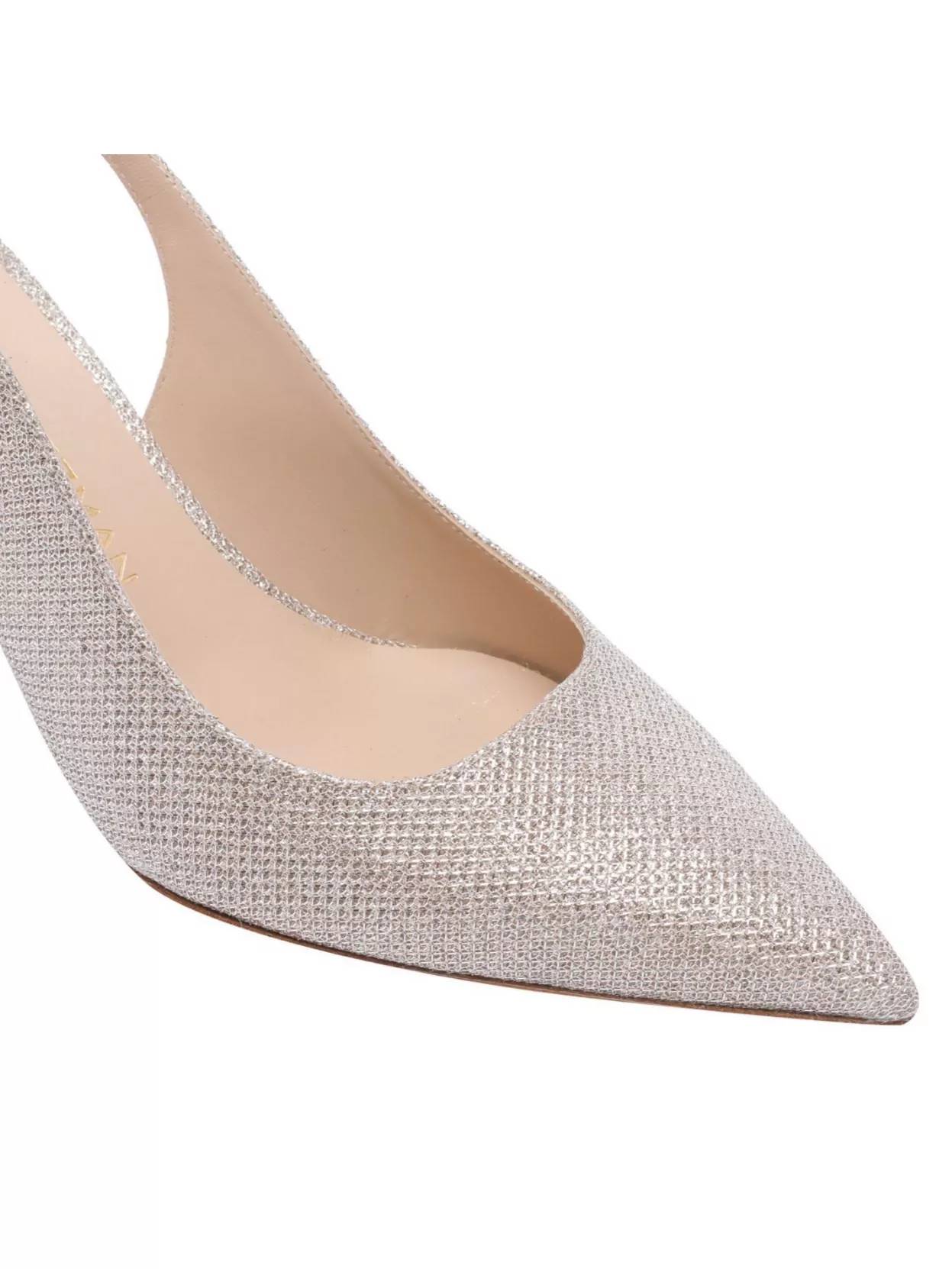 Stuart Weitzman Sparkling Glitter Pointed Toe Slingback Pumps