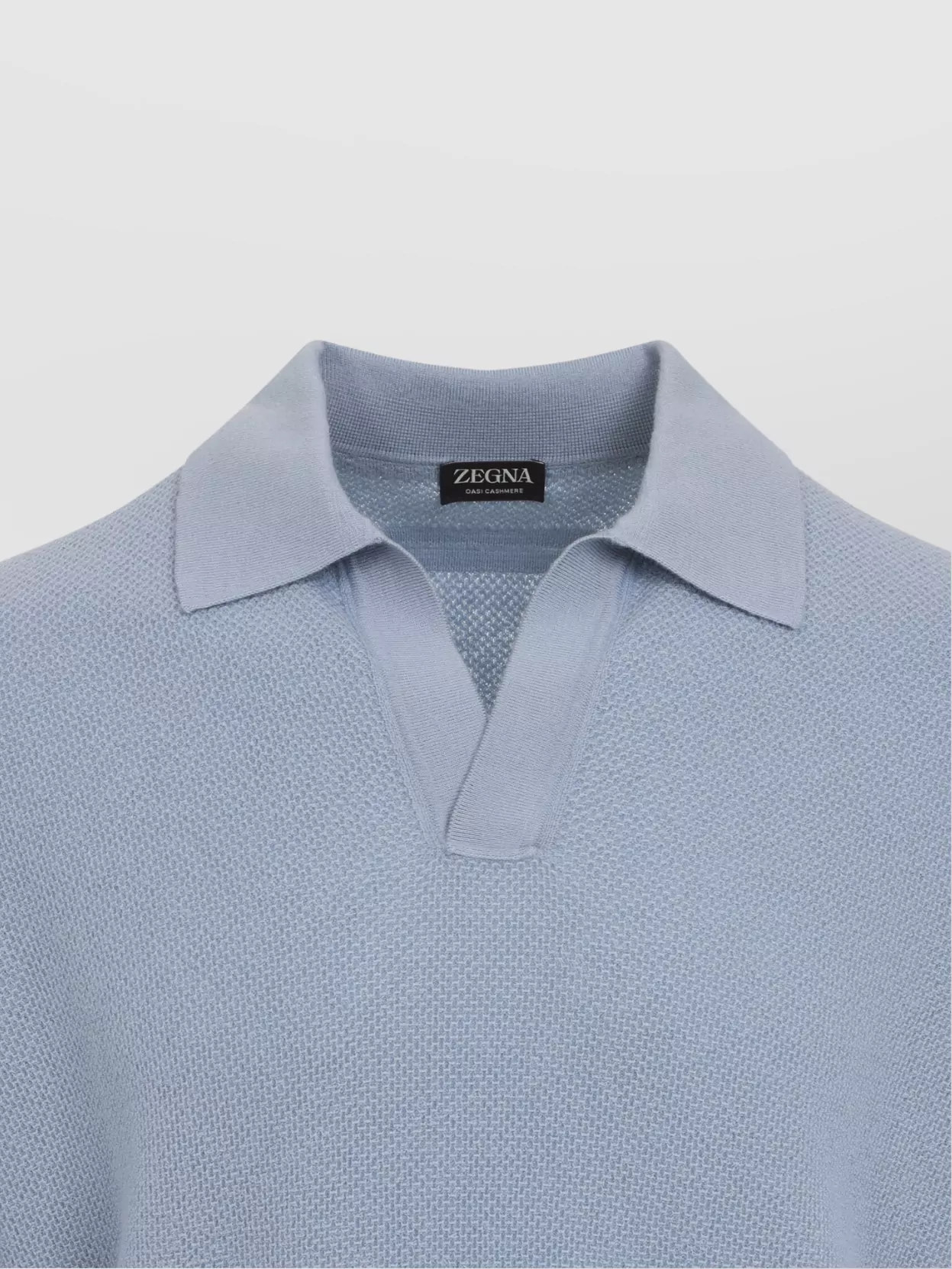 Zegna Cashmere Knit Polo Long Sleeves