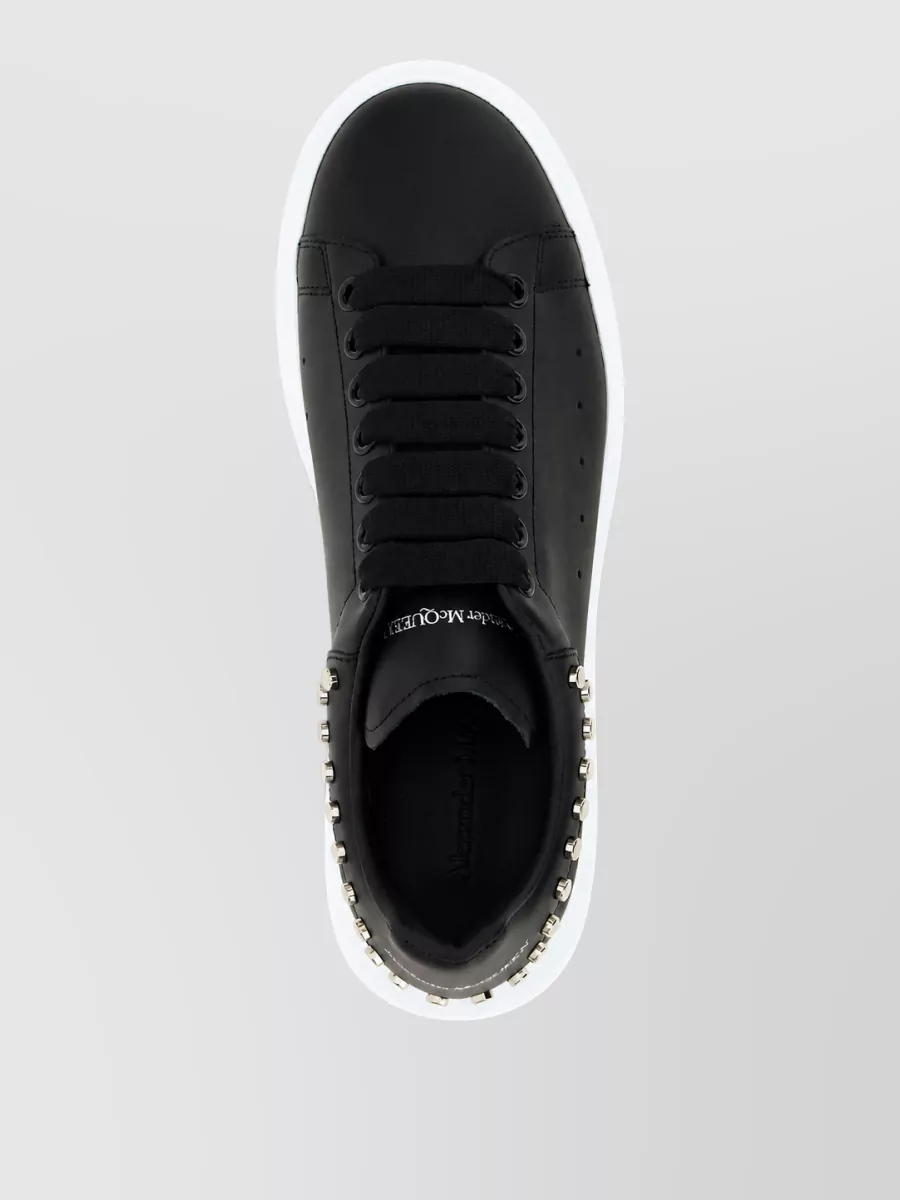 Mc Queen Leather Oversized Sole Low-Top Sneakers