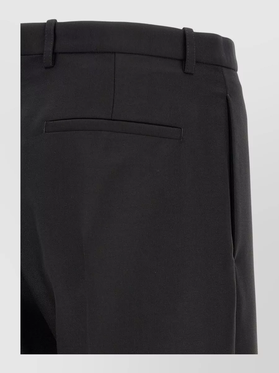 Jil Sander Wool Mohair Straight Leg Tailored Trousers