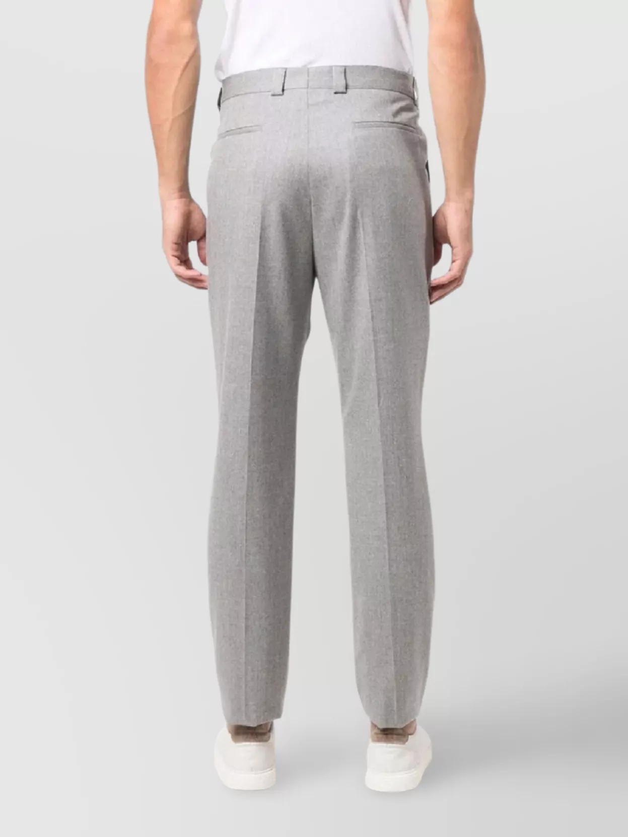 Brunello Cucinelli Tailored Grey Trousers With Subtle Pleat Detail In Gray