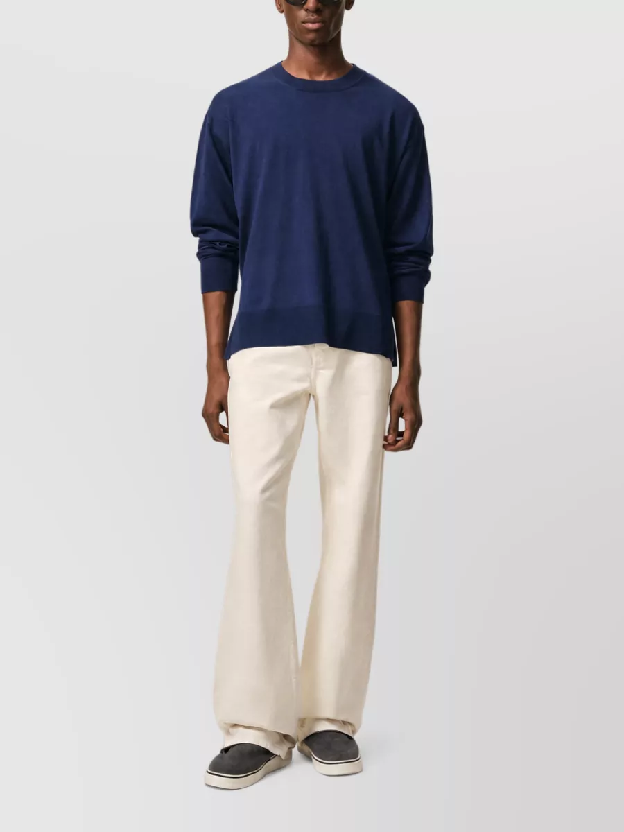 Ami Paris Wool Silk Crewneck Sweater