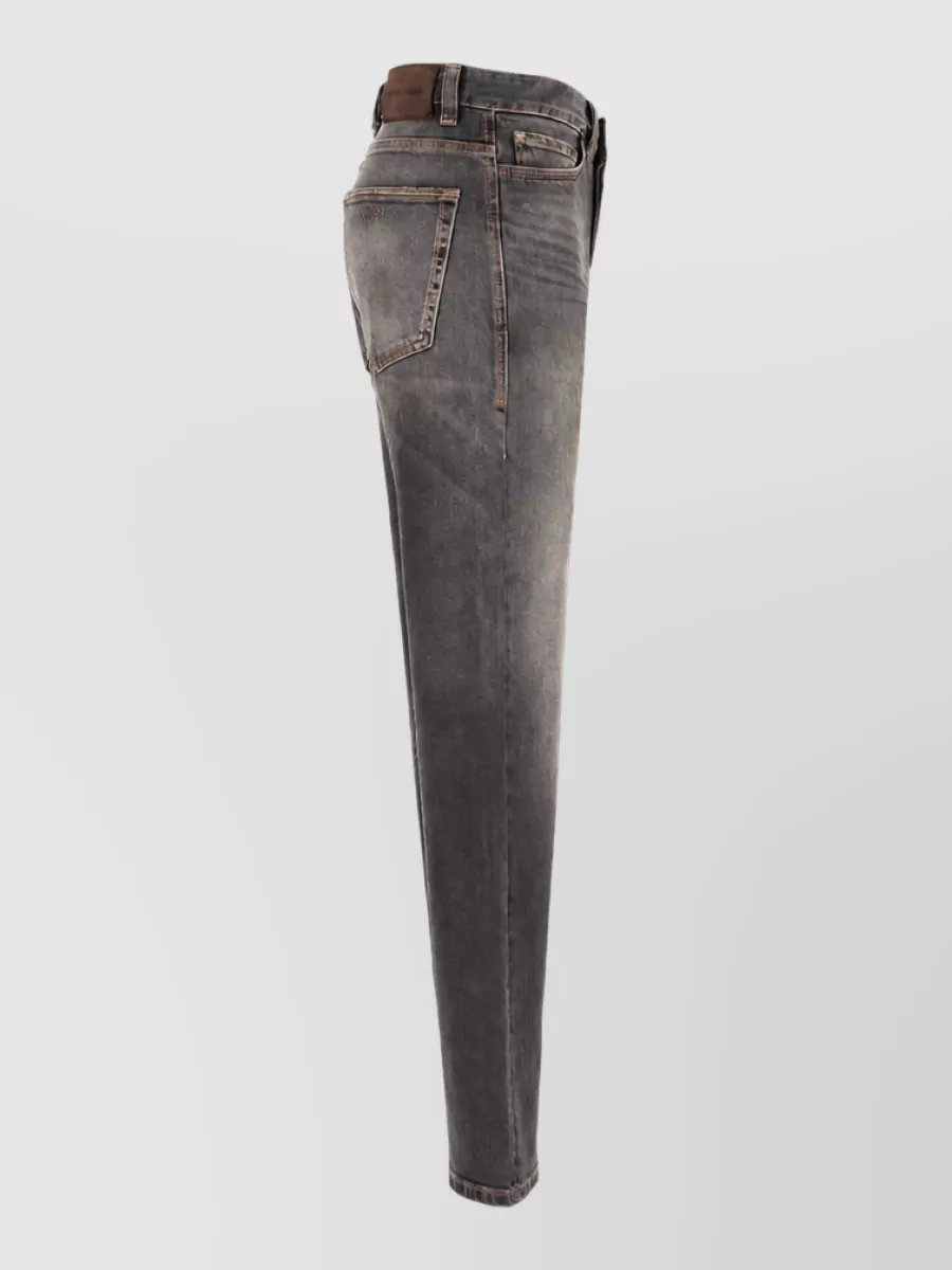 Emporio Armani Stretch Denim Loose-Fit Straight-Leg Jeans