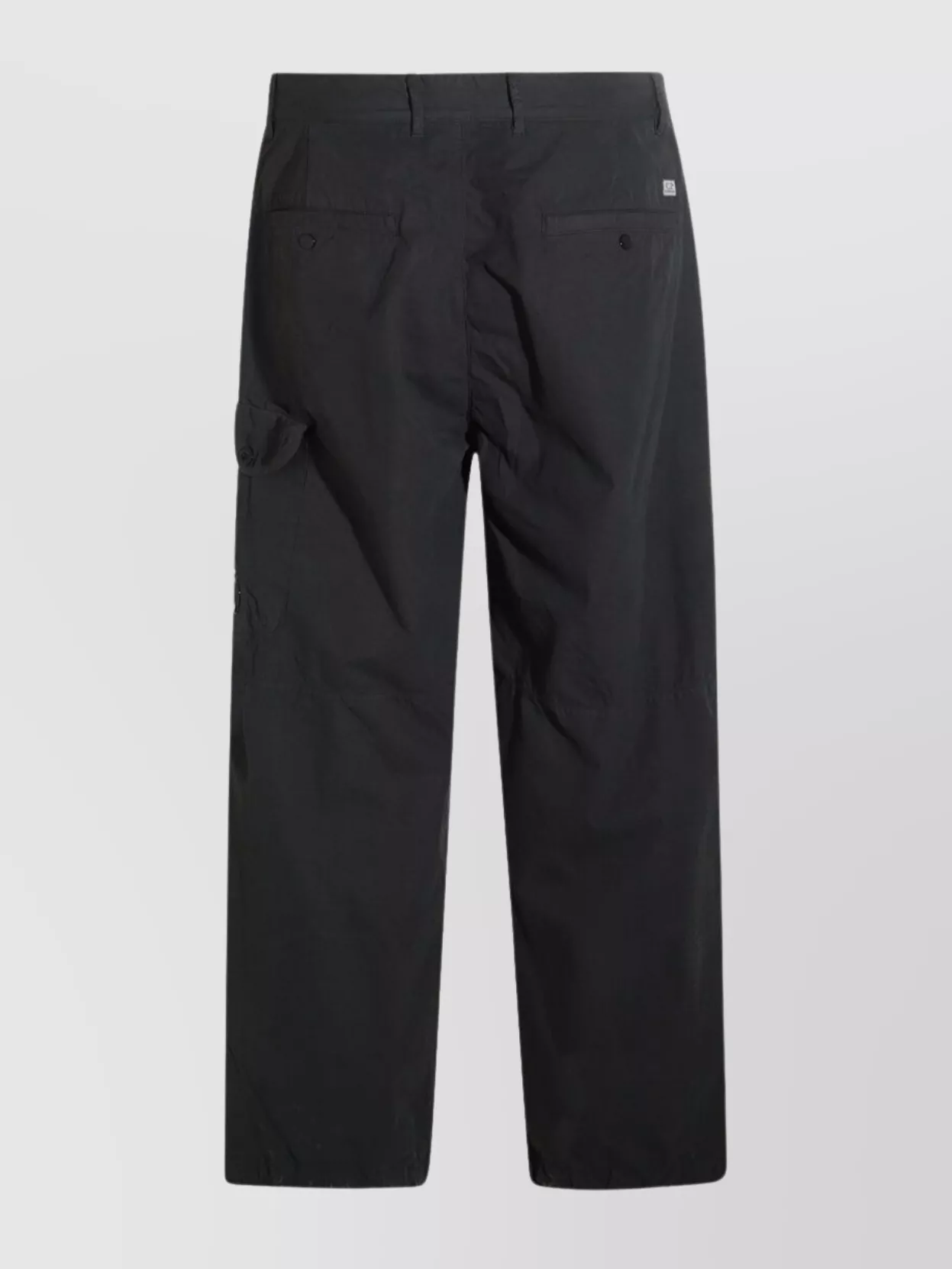 C.p. Company Utility Cargo Trousers Drawstring Hem In Black