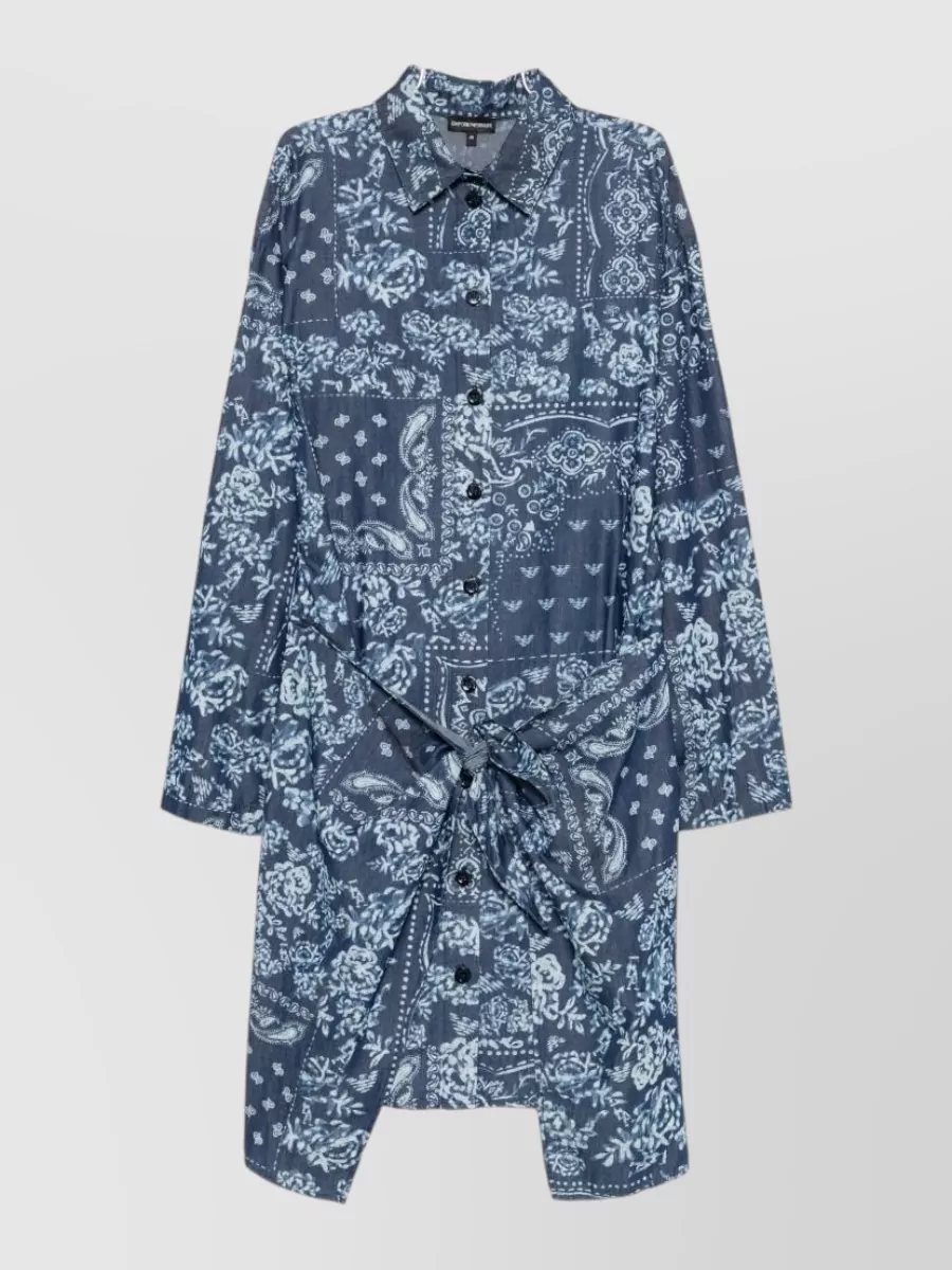Emporio Armani cotton long-sleeve shirt dress