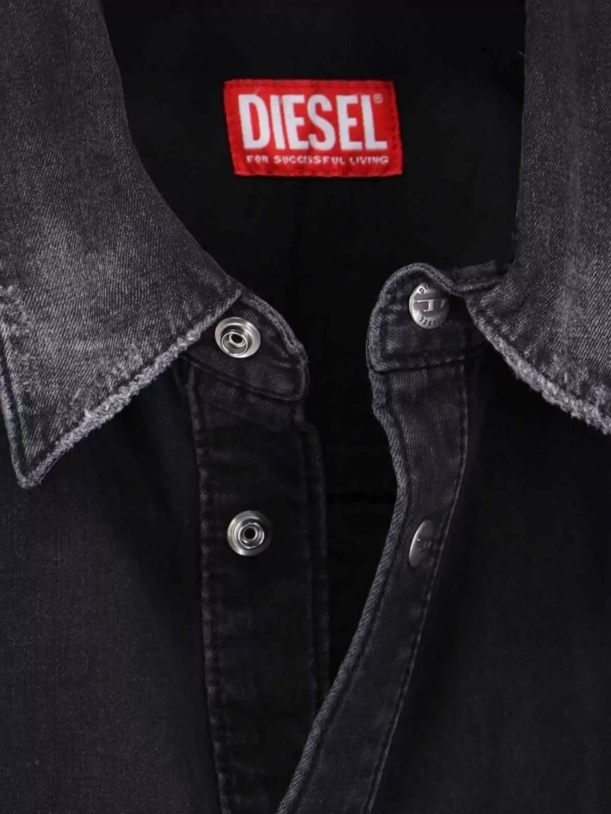 Diesel Long Sleeve Shirt With Point Collar And Buttoned Cuffs