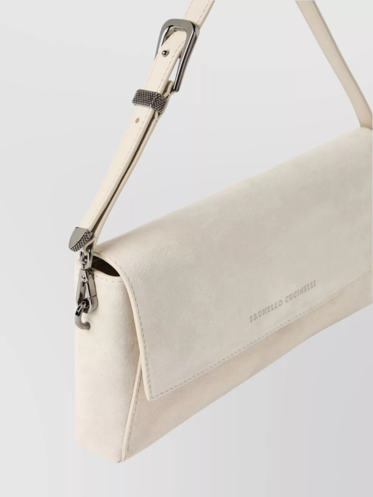 BRUNELLO CUCINELLI ADJUSTABLE STRAP SUEDE FINISH SHOULDER BAG