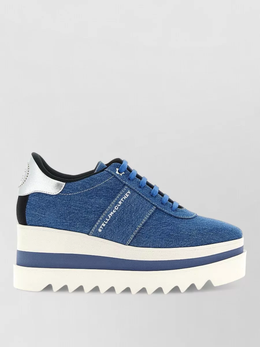 Stella Mccartney Denim Platform Low-Top Sneakers