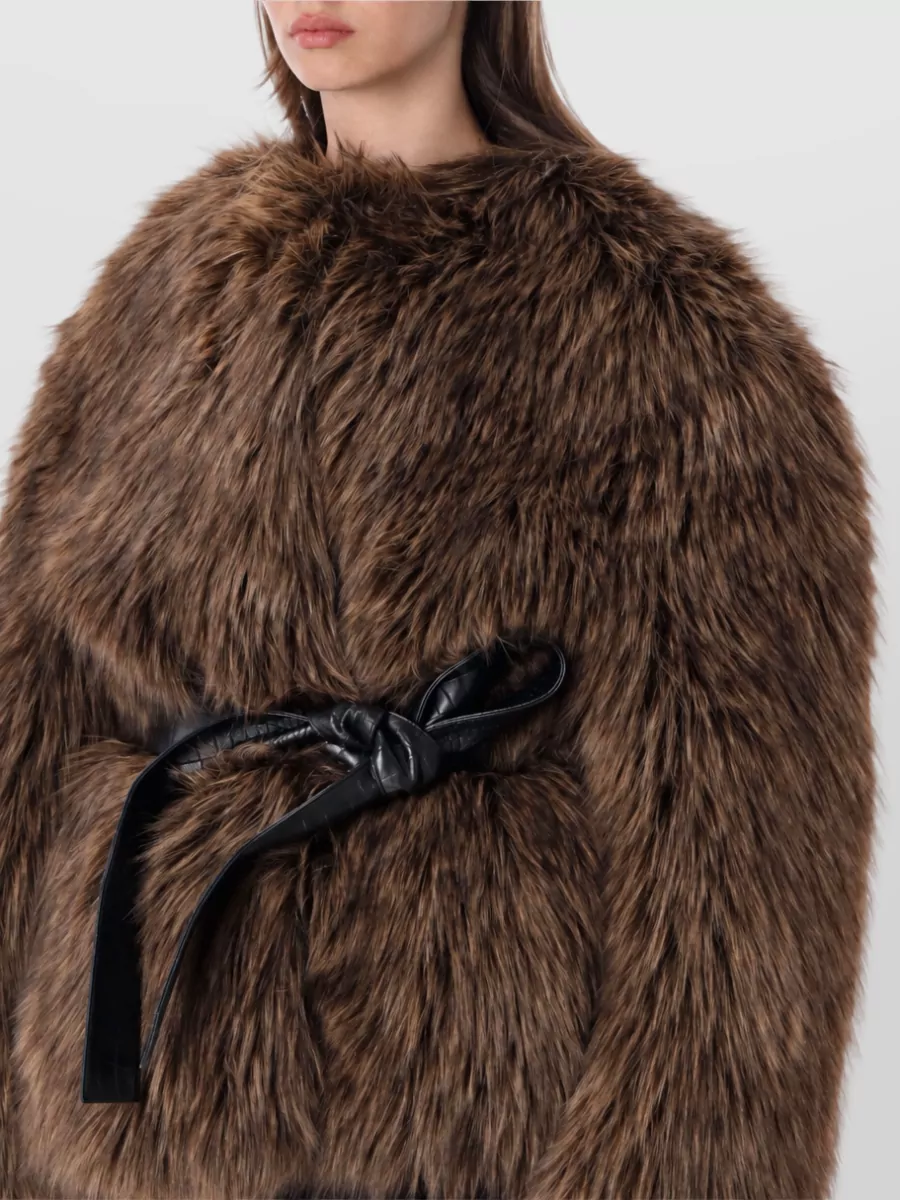 Magda Butrym Faux Fur Belted Coat