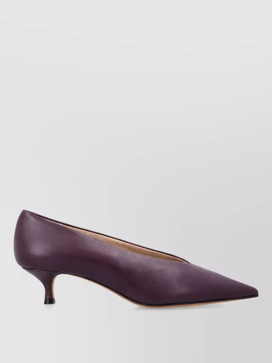 Le Monde Beryl Leather Kitten Heel Pumps