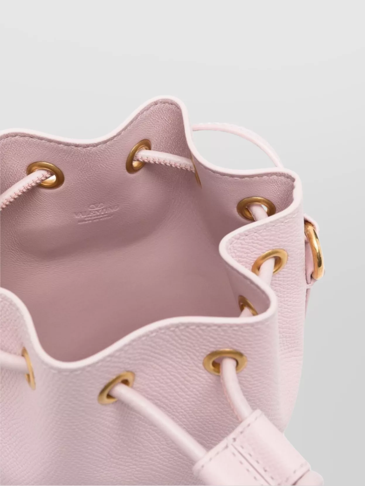 Valentino Garavani Vlogo Signature Leather Bucket Bag Mini