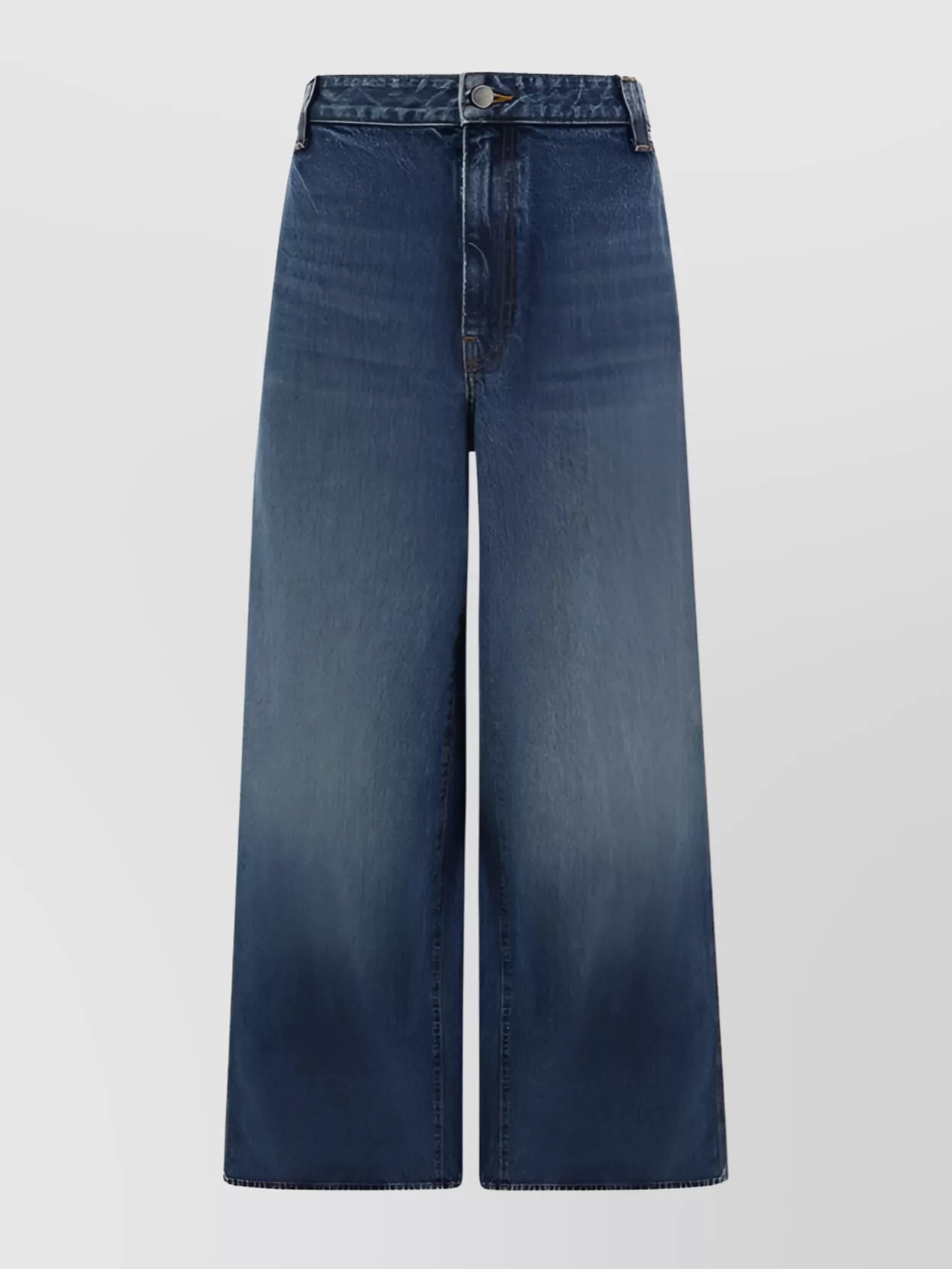 Shop Khaite Straight Leg Jeans Contrast Stitching