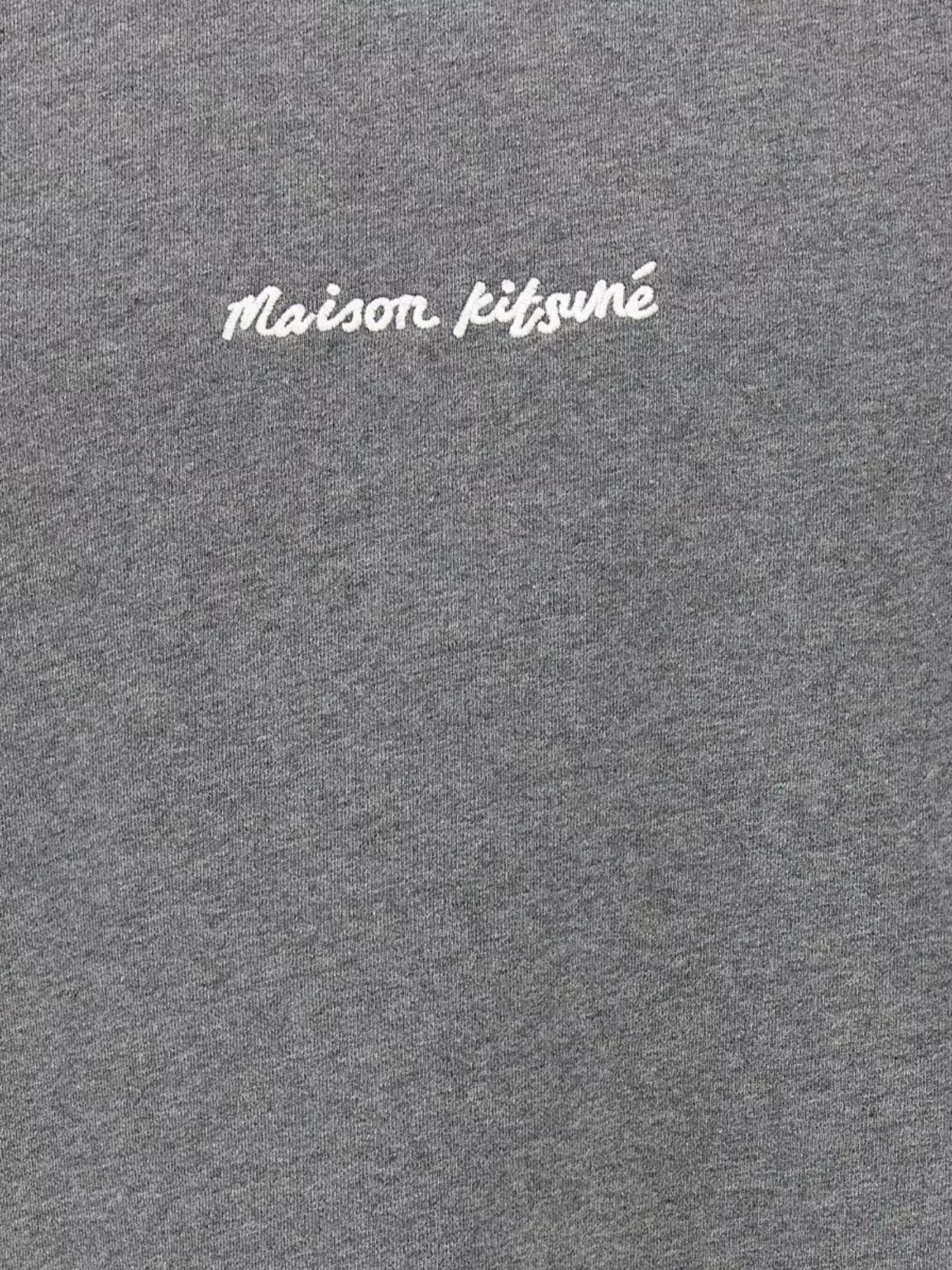 Maison Kitsuné Embroidered Logo Crew Neck Sweatshirt