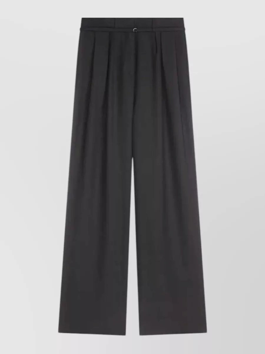 Dries Van Noten wool pleated wide-leg trousers