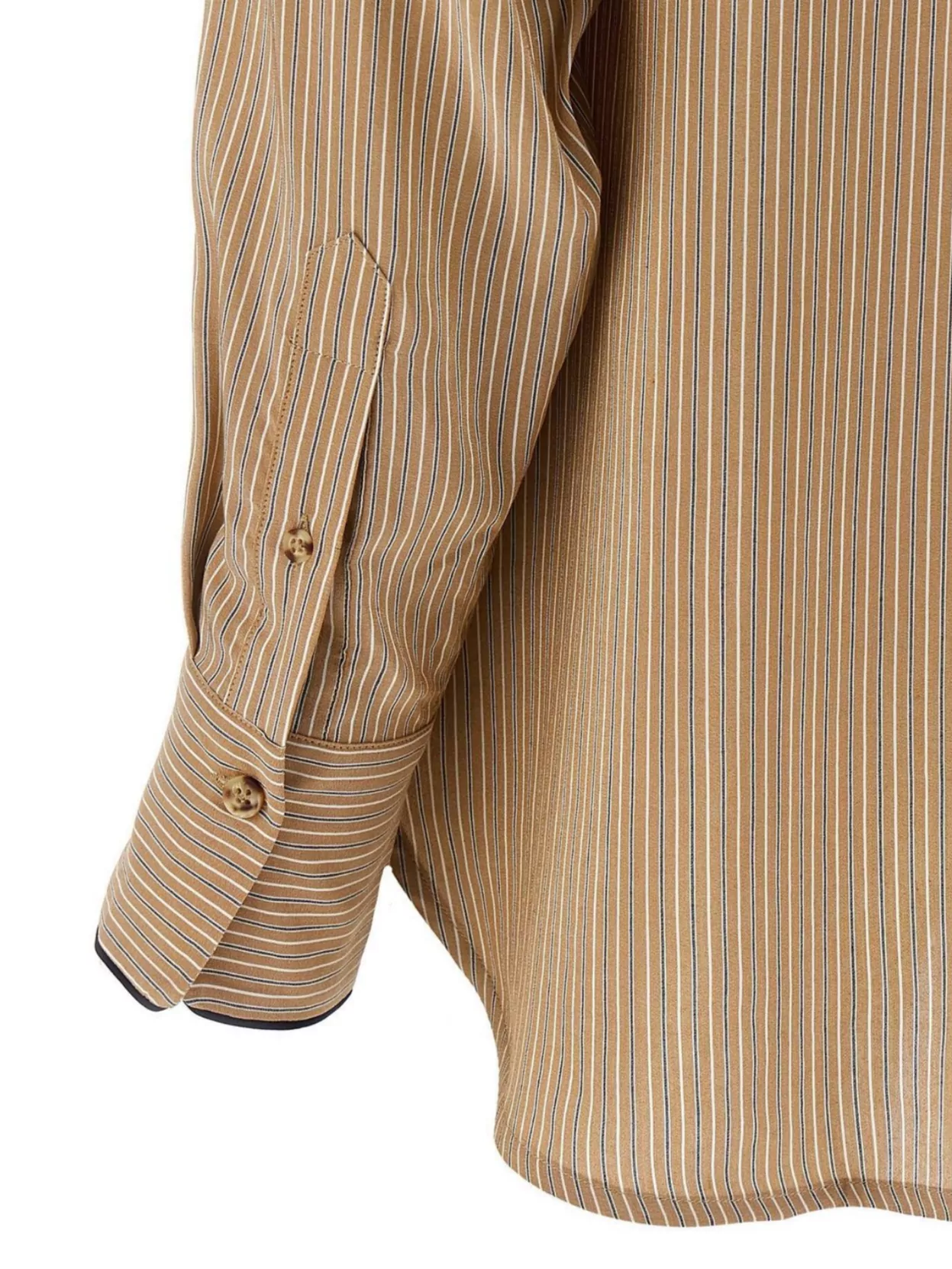 Victoria Beckham Piping Detail Pyjama Shirt And Blouse Brown