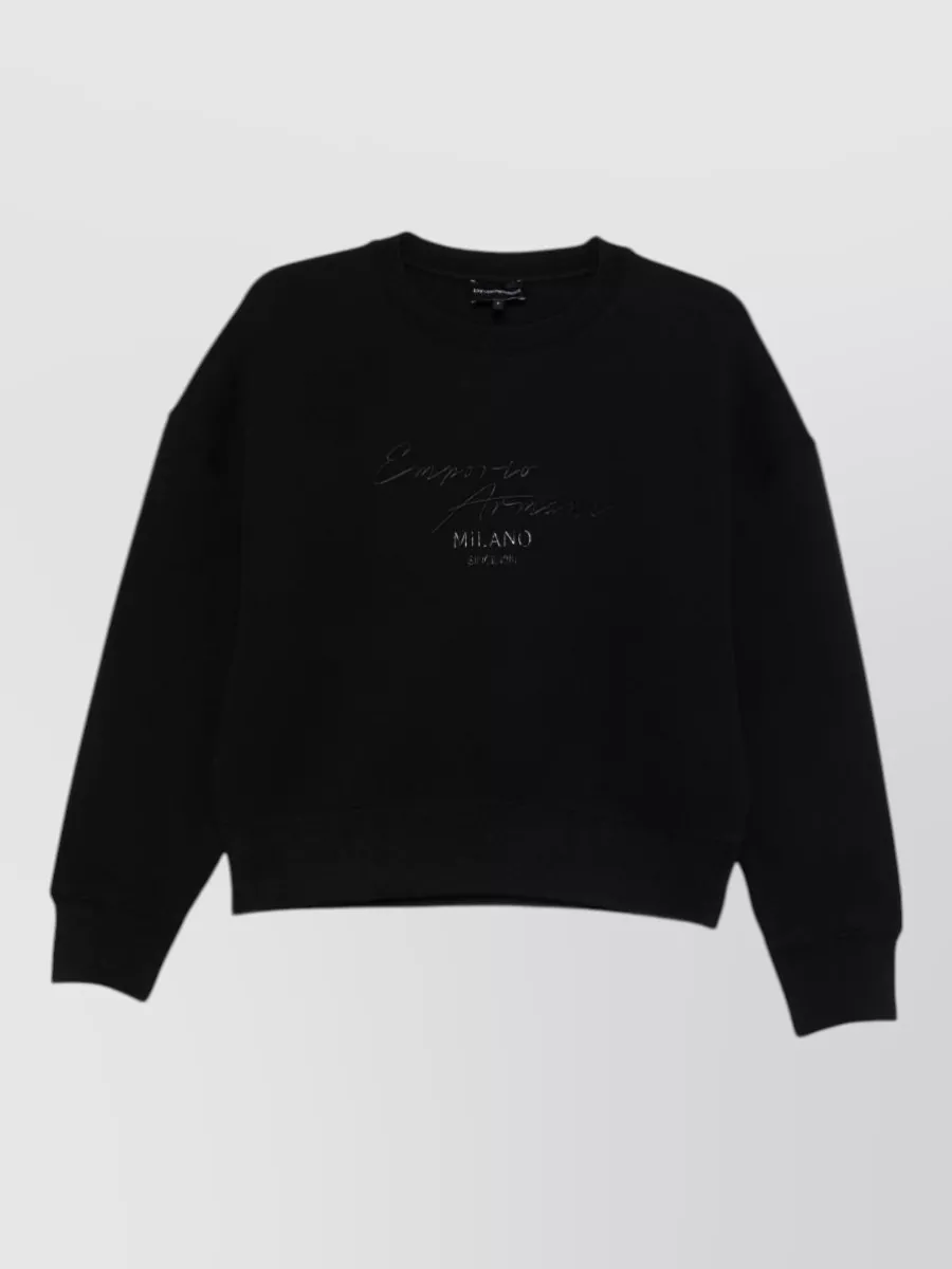 Emporio Armani ribbed crewneck sweatshirt