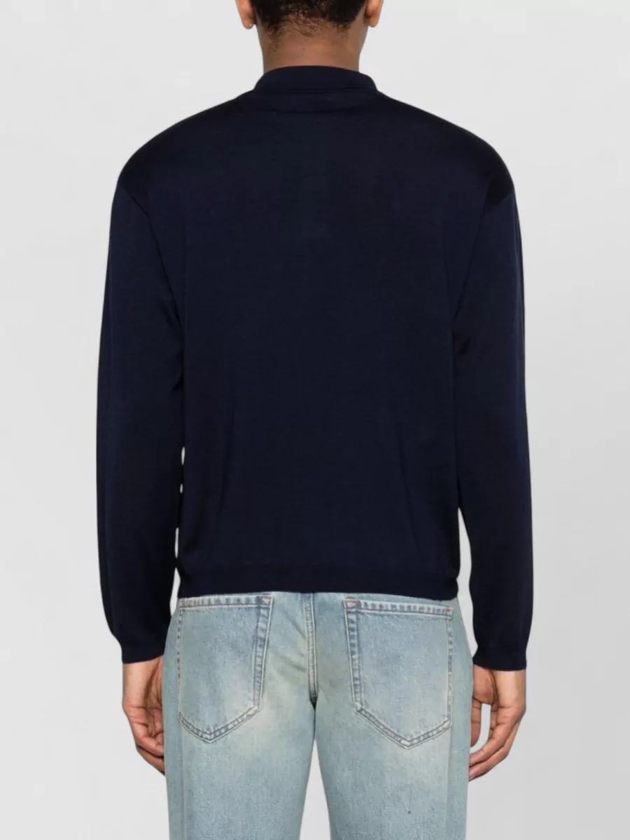 Moschino Silk Wool Knitted Polo Jumper