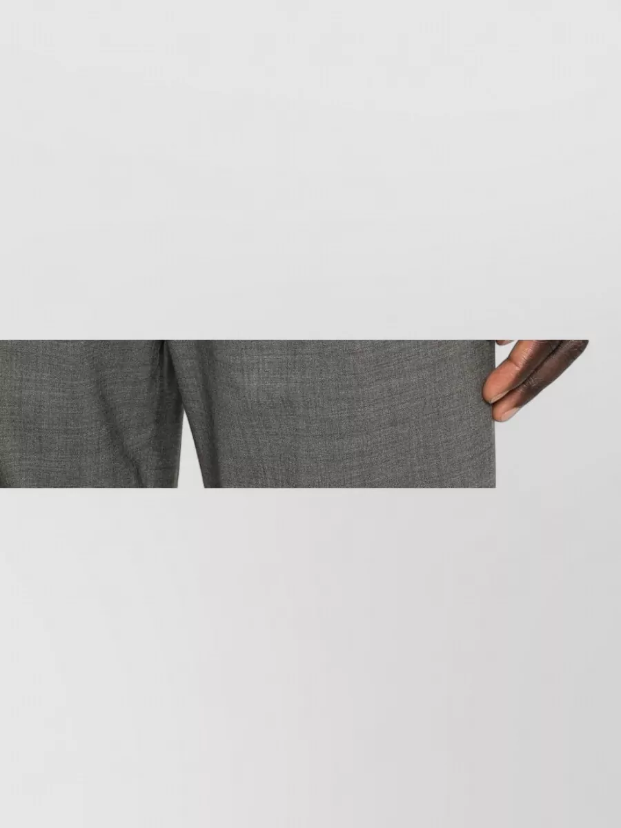 Emporio Armani Virgin Wool Wide-Leg Trousers