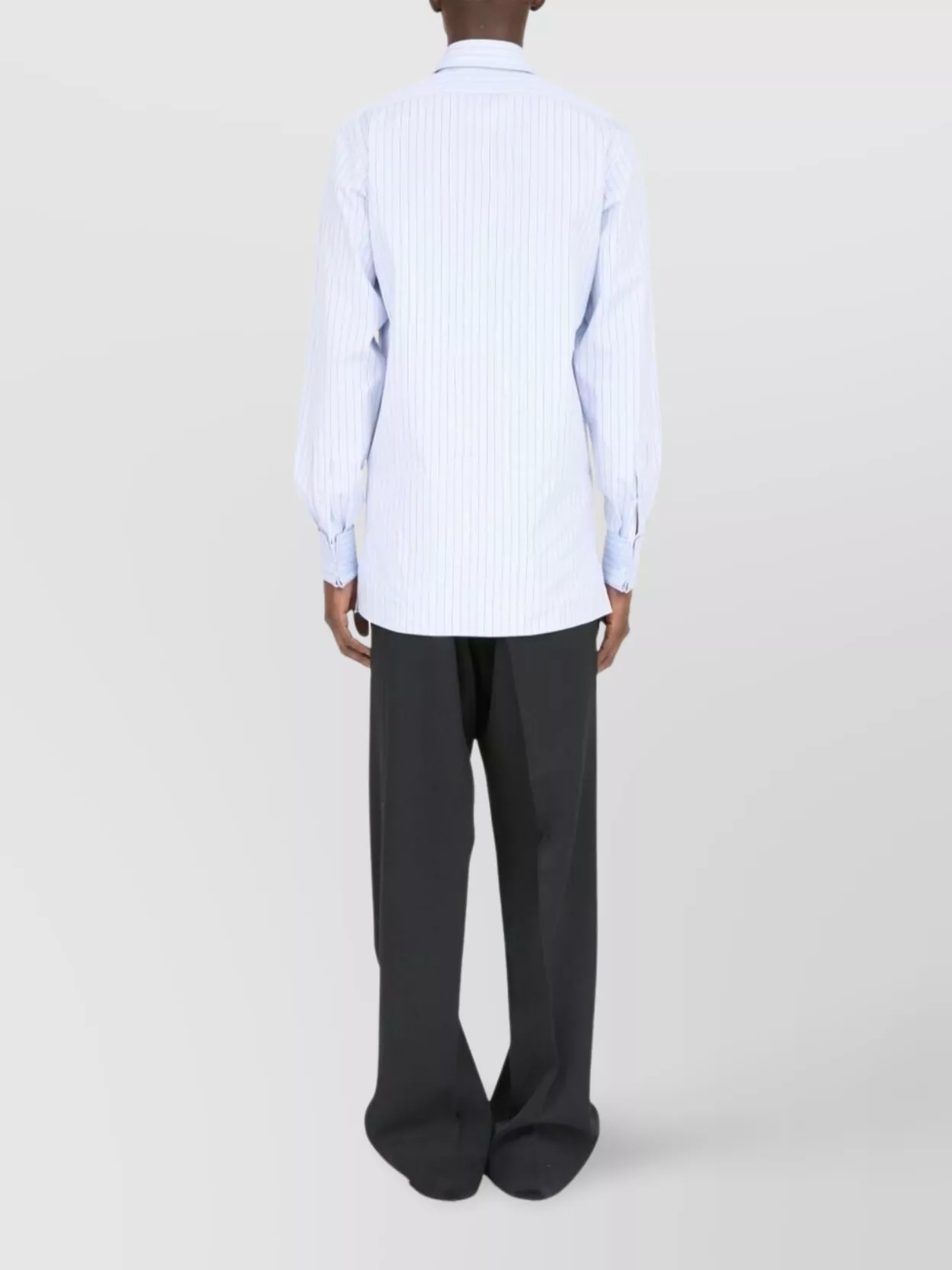 Maison Margiela Striped Pattern Pointed Collar Shirt