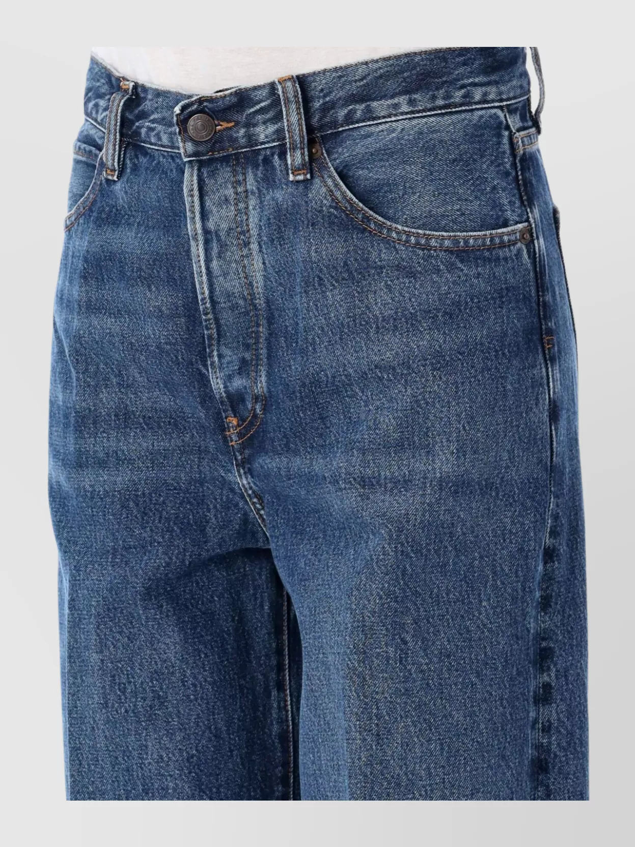 Frame High-rise Wide-leg Jeans In Blue