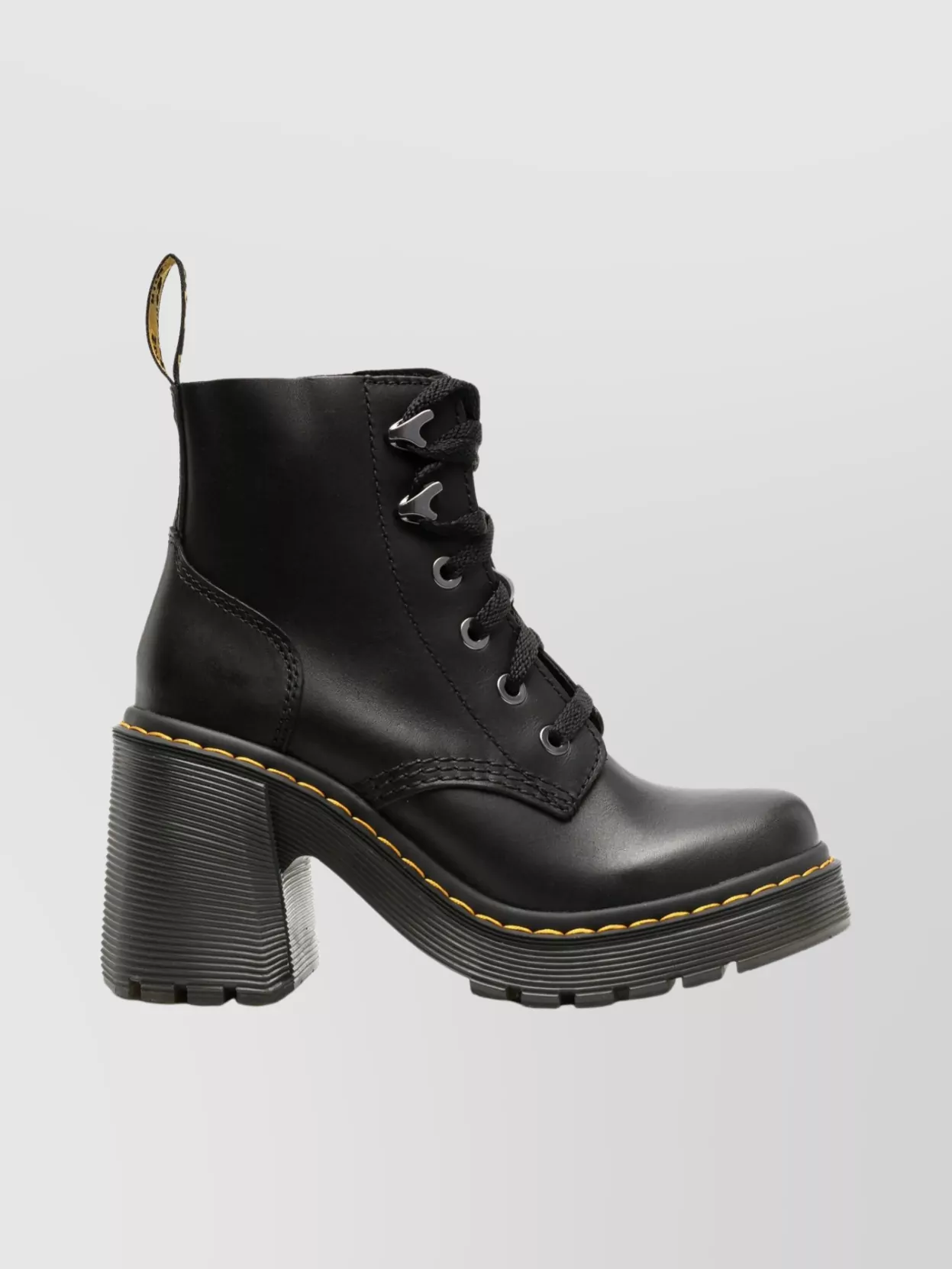 Dr Martens Chunky Heeled Boots Pull Tab