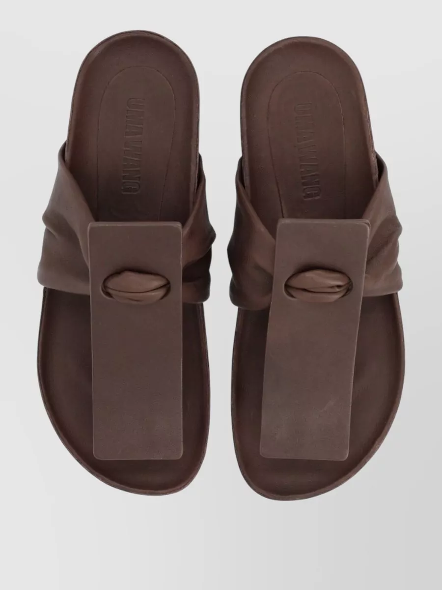 Uma Wang Leather Flip Flops