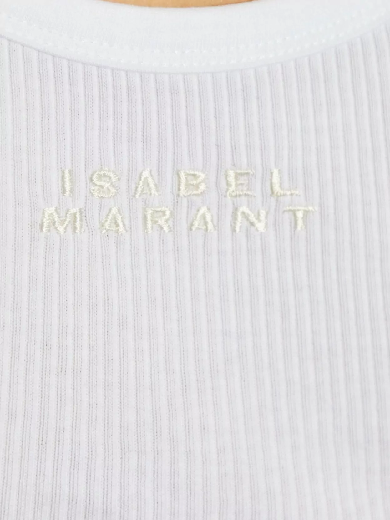 Isabel Marant Logo-Embroidered Scoop Neck Sleeveless Vest