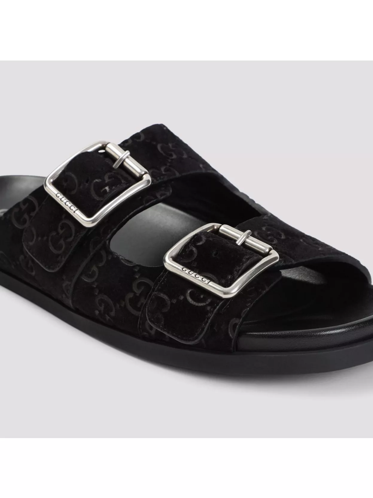 Gucci Rhein Open Suede Leather Sandals