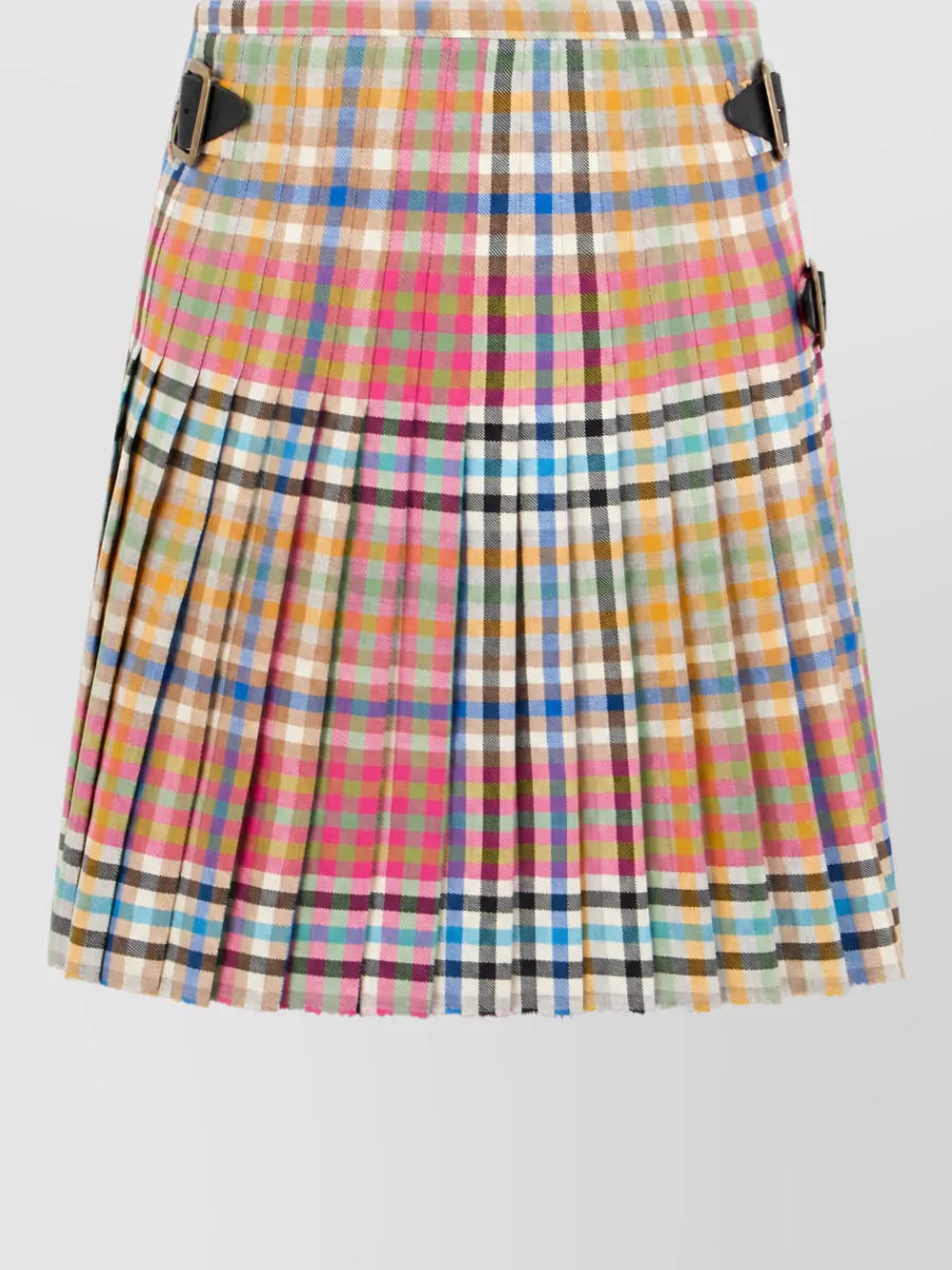 Vivienne Westwood Wool tartan pleated mini skirt