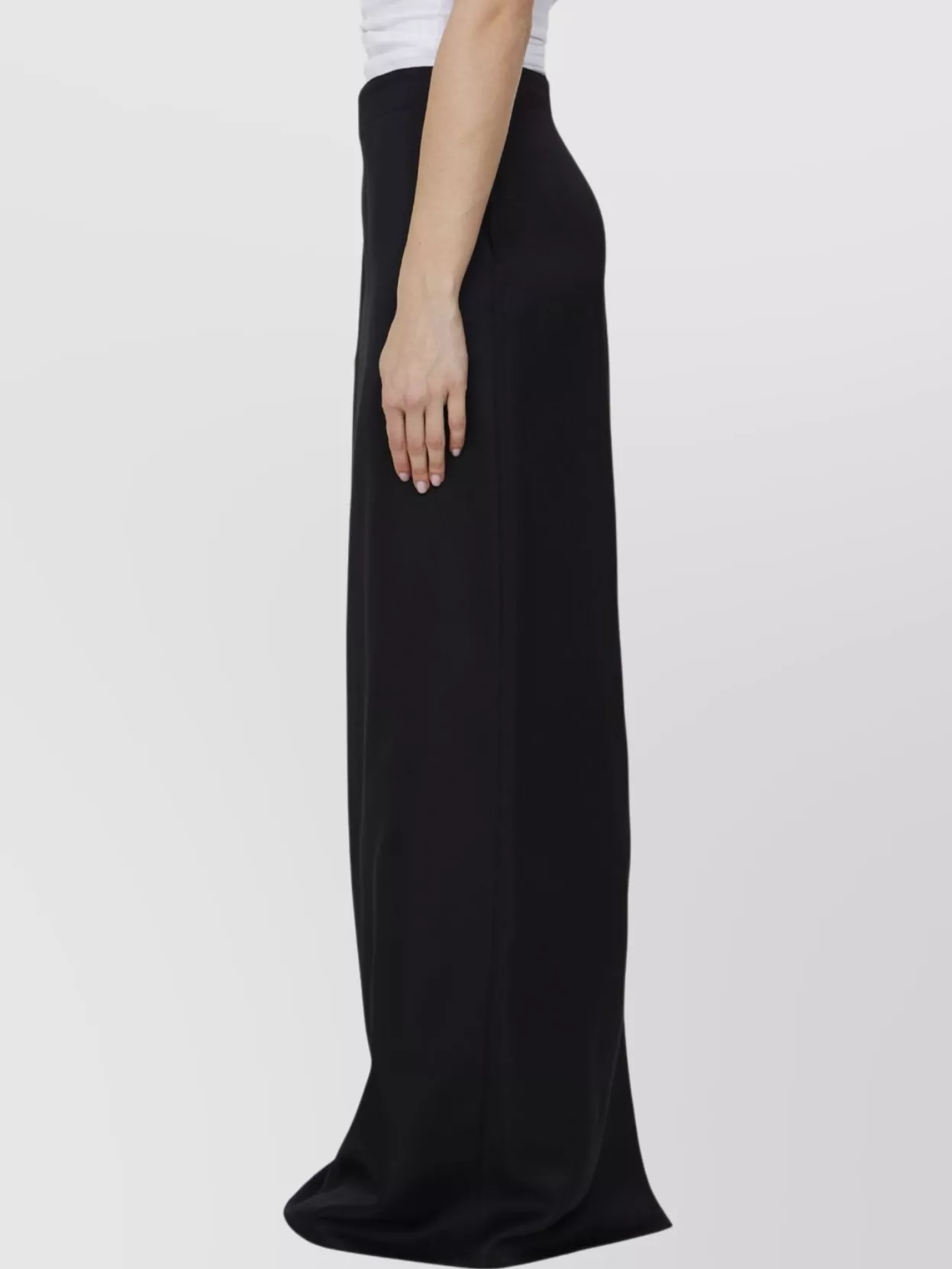 Bottega Veneta Long Silk Twill Skirt With High Waist