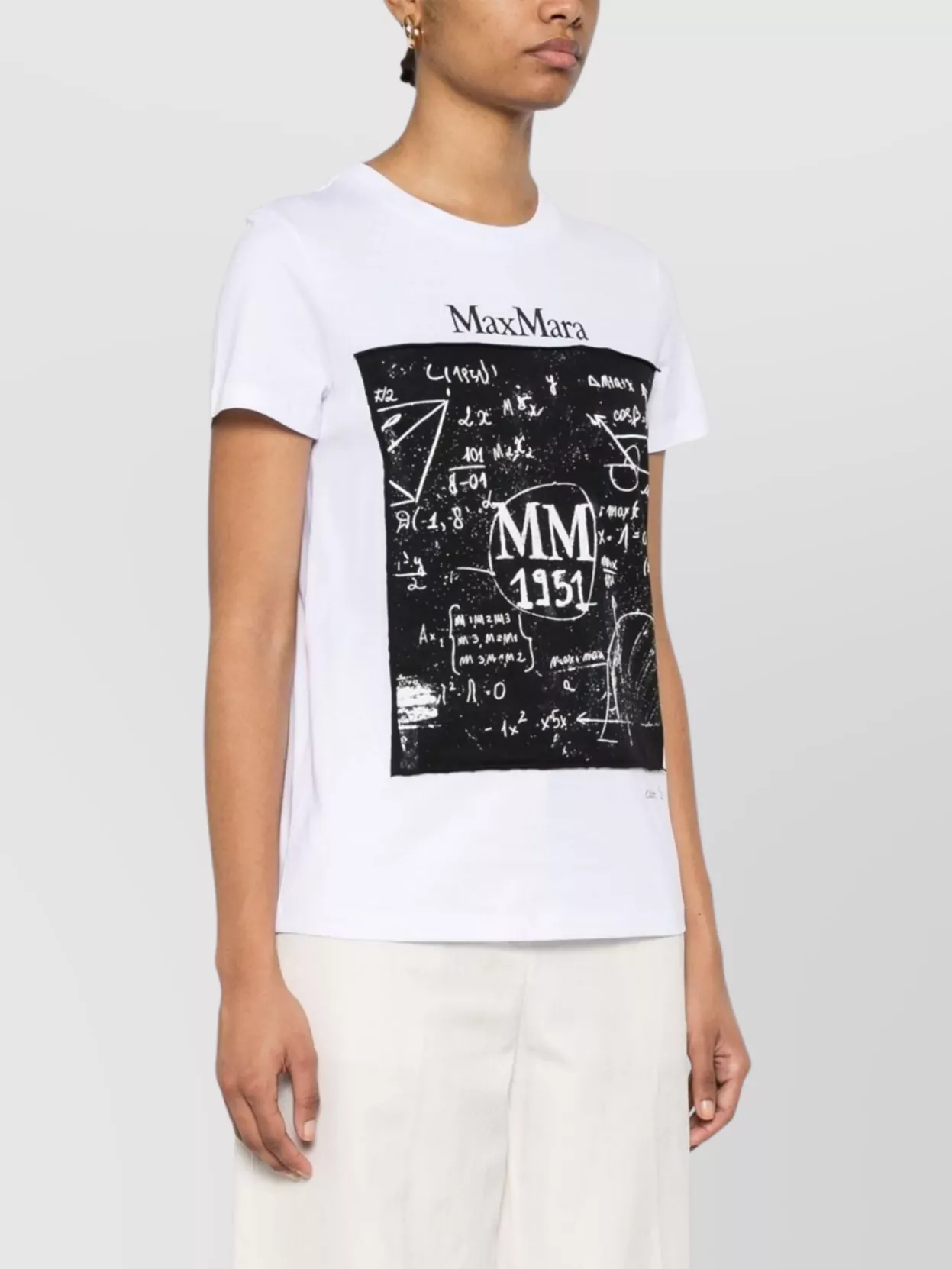 Max Mara Colibri Crew Neck Graphic Print Top