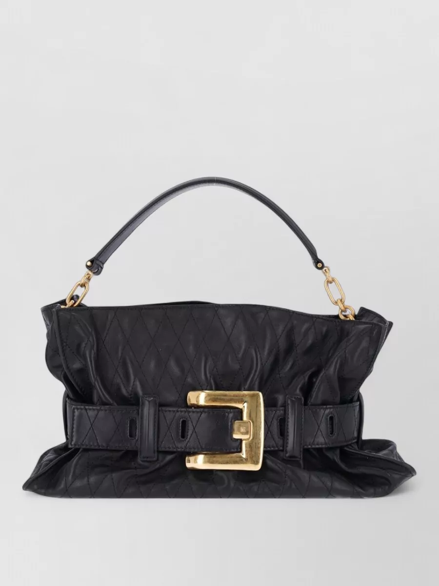 Balmain anthem medium leather clutch bag