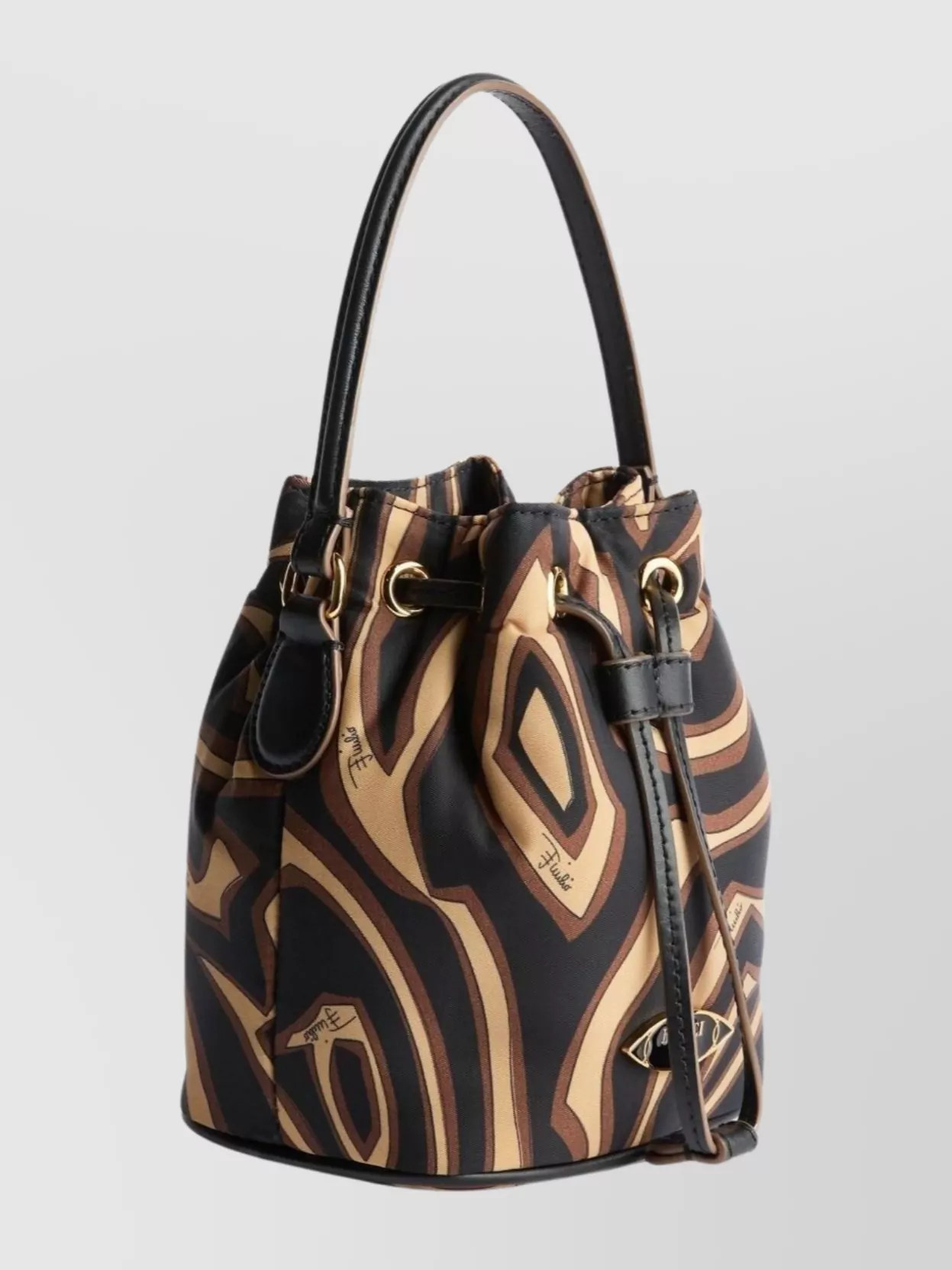 Pucci Abstract Print Bucket Shoulder Bag