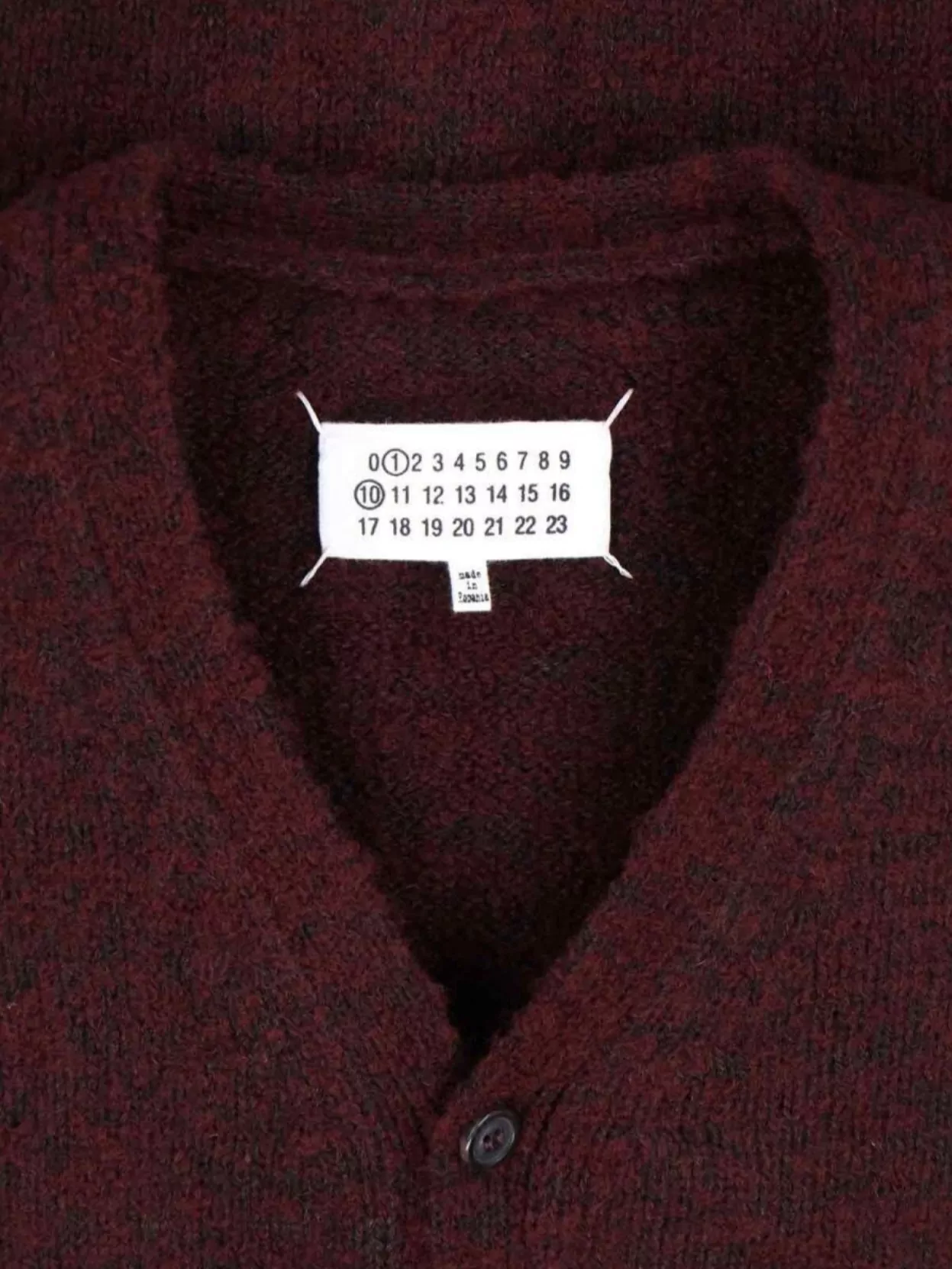 Maison Margiela Knitwear Crewneck Long Sleeves In Burgundy