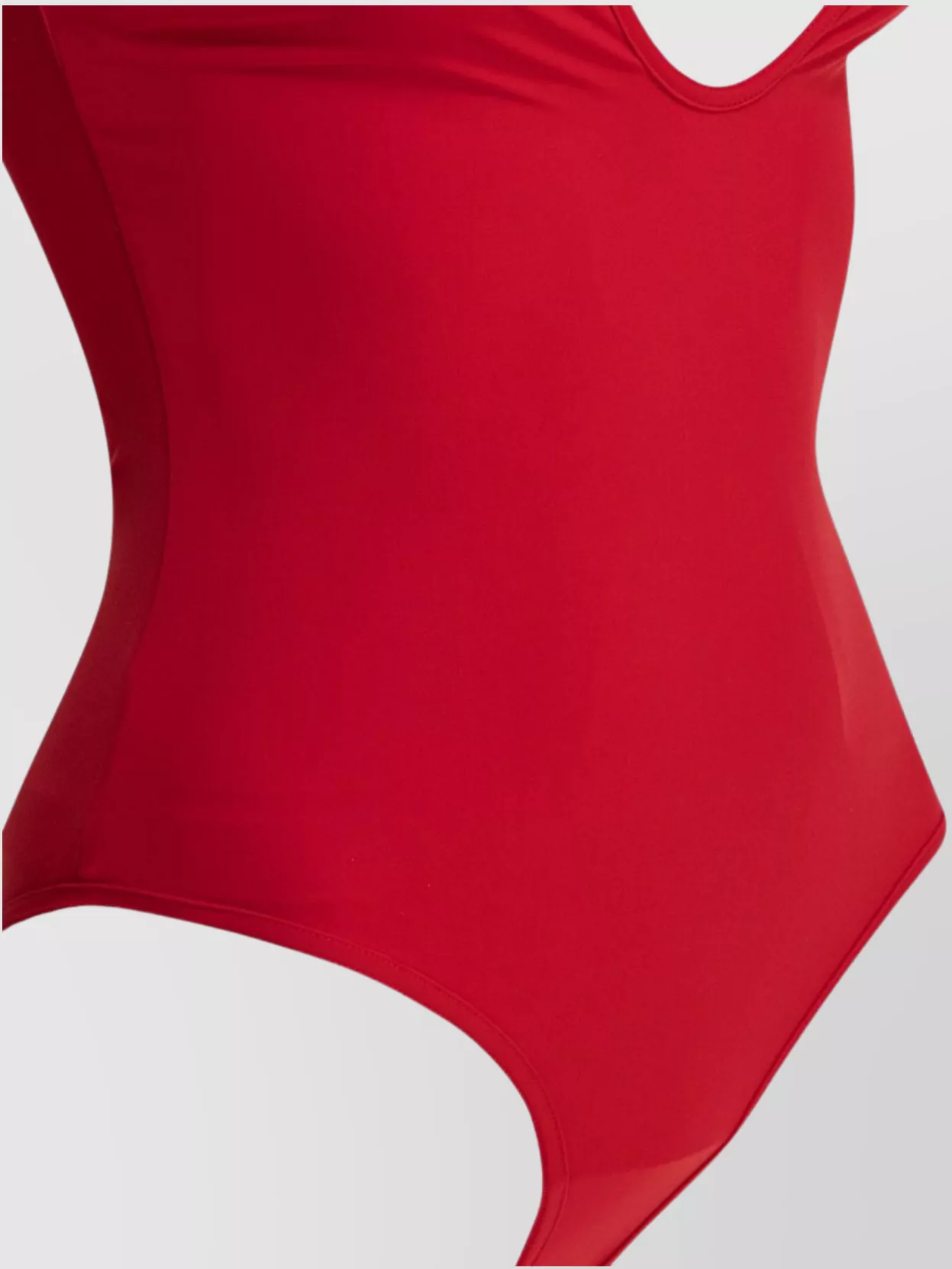 Loulou Studio High-cut Leg Scoop Neckline Stretch Fabric In Red